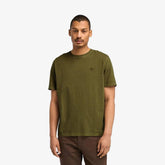 Timberland Dunstan River Garment Dye Maglietta a maniche corte verde oliva scuro